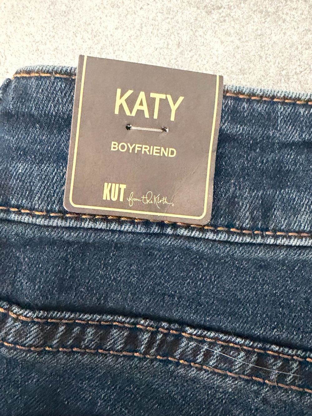 Kut from the Kloth Indigo Distressed Boyfriend Jeans - Picture 2 of 3